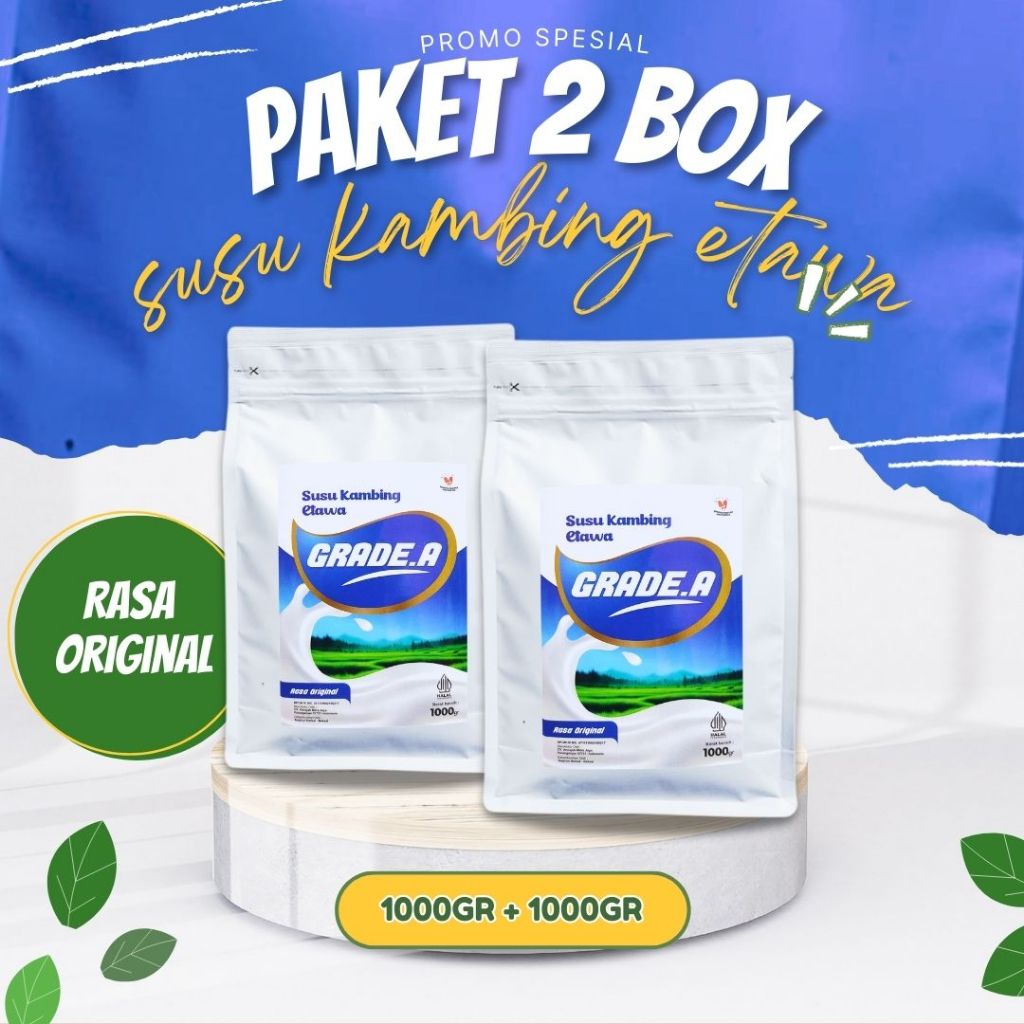 

SUSU KAMBING ETAWA BUBUK GRADE A RASA ORIGINAL UNTUK MENGUATKAN TULANG DAN SENDI SERTA MENGOBATI SESAK NAFAS