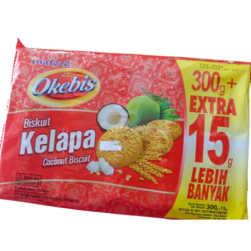 

INAFOOD okebis biskuit kelapa coconut biscuit 300g+extra 15g