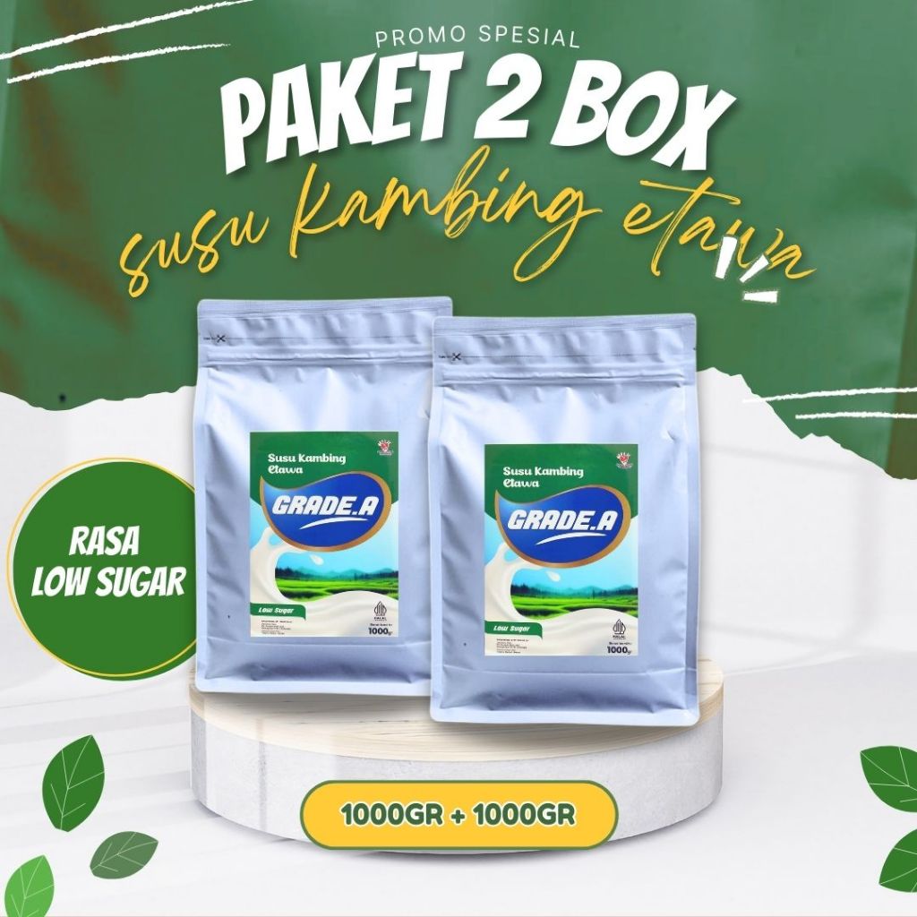 

SUSU KAMBING ETAWA GRADE A BUBUK KEMASAN 1KG UNTUK KESEHATAN TULANG DAN SENDI
