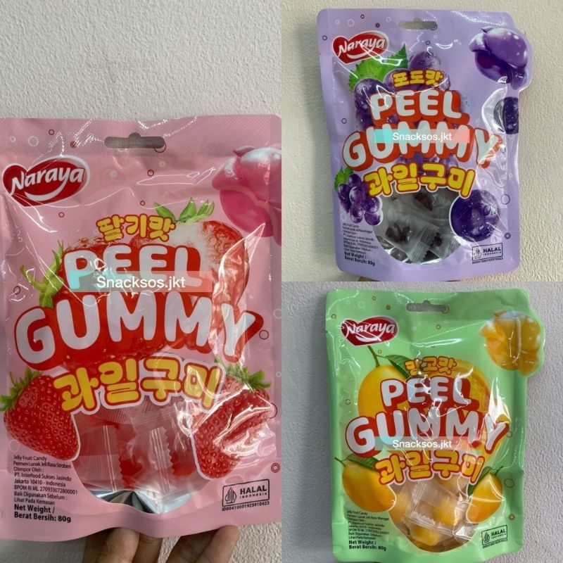 

NARAYA PEEL GUMMY MANGGO// STRAWBERRY// GRAPE- PEELED FUDGE