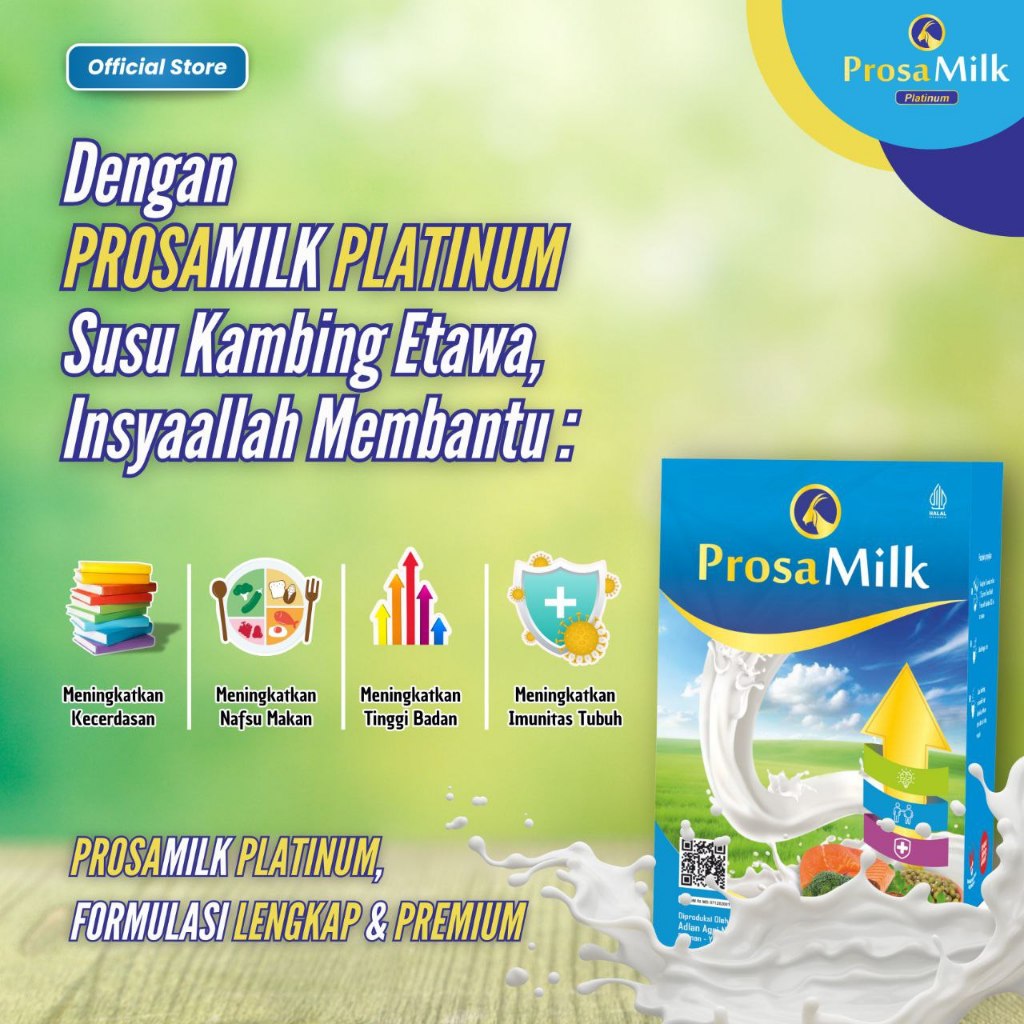 

PROSAMILK PLATINUM Susu Kambing Etawa Ekstra Herbal Meningkatkan Nafsu Makan Kecerdasan dan Imunitas