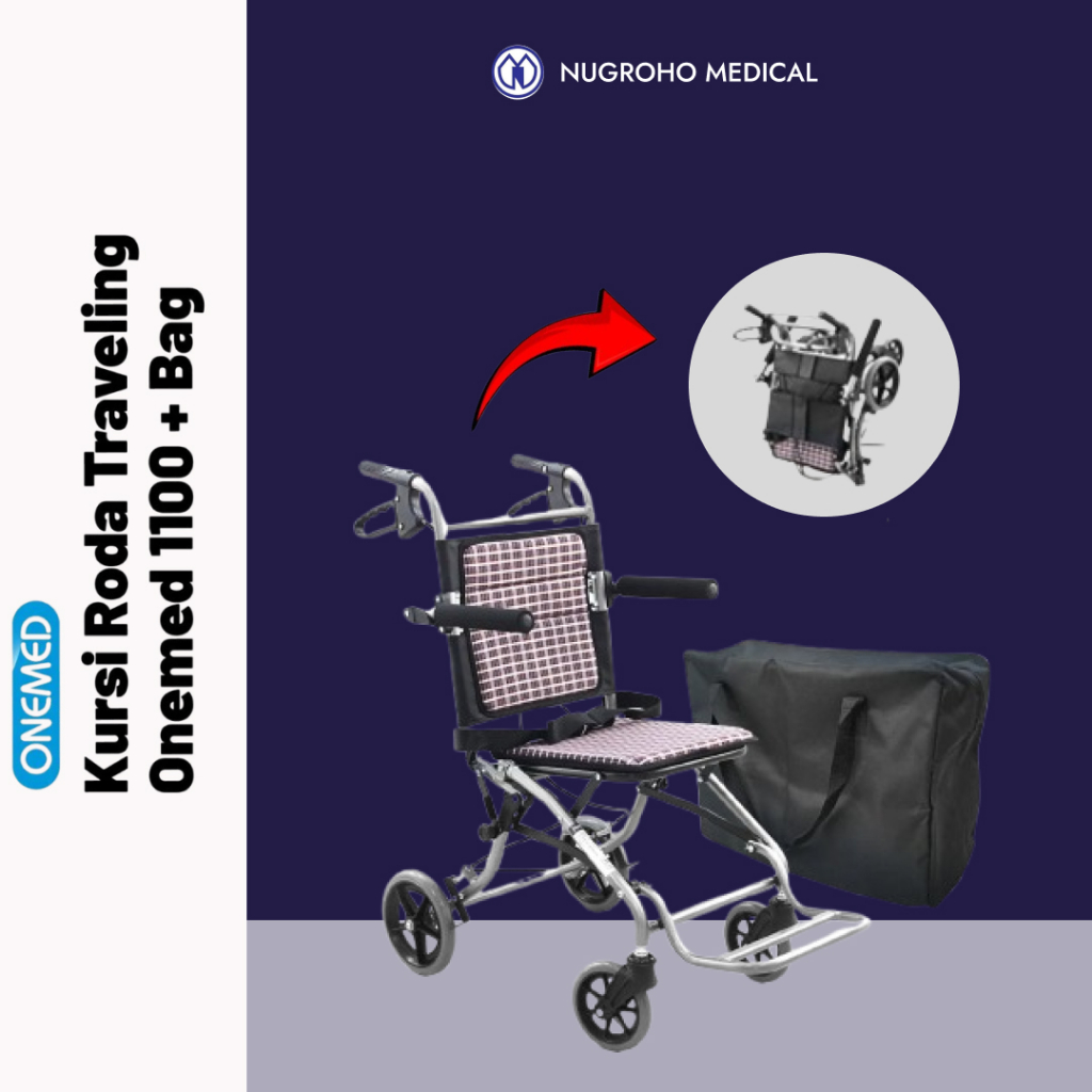 KURSI RODA TRAVEL ONEMED Kursi Roda Traveling SQ + Bag