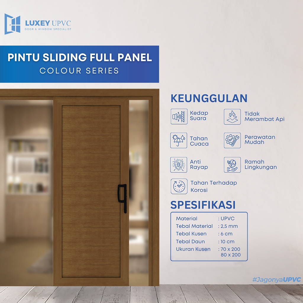 PINTU SLIDING UPVC FULL PANEL