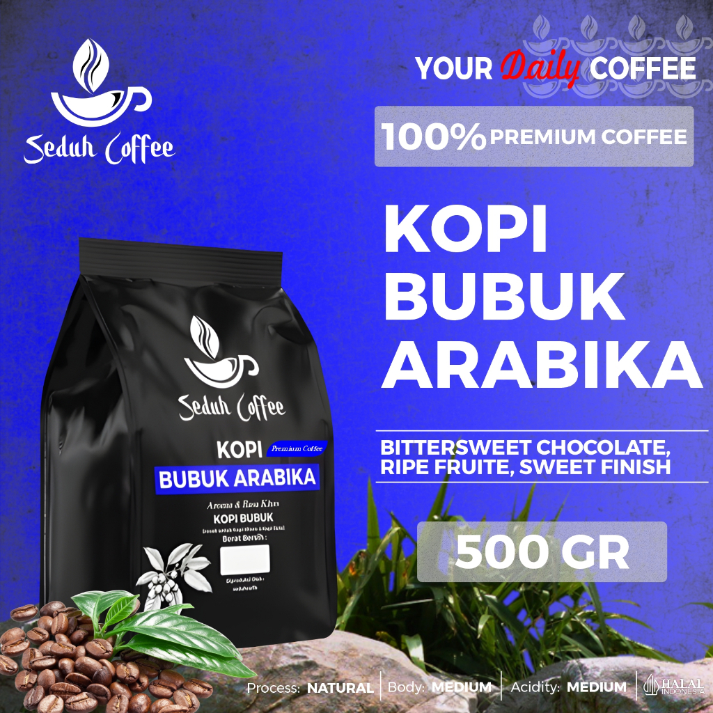 

SEDUH- Bubuk Kopi Bubuk Arabika asli 500gr