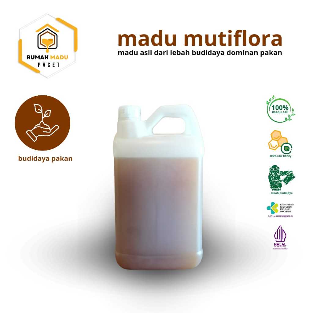 

Madu Multiflora Curah 6Kg Asli Pengganti Gula [Budidaya] | Raw Tanpa Proses Olah | Rumah Madu Pacet