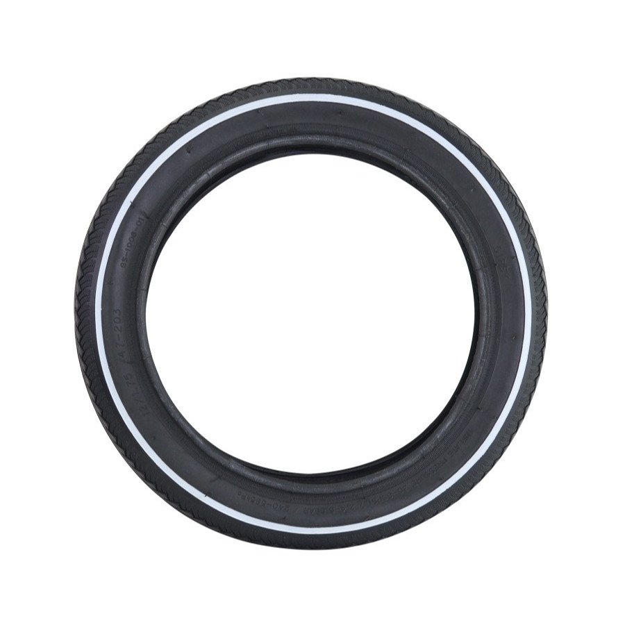 Gipsy GS1008 Tire NO FOLDING 12 X 1.75 Ban Push Bike BLACK WHITE LINE