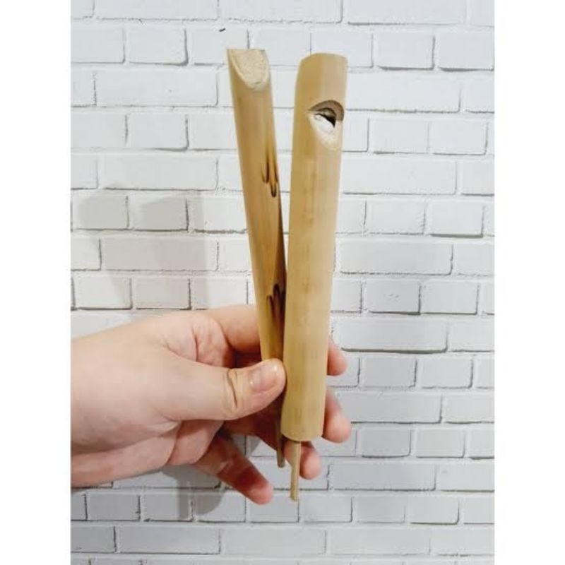 Paket hemat 1 Pcs Seruling Bambu Suling Bambu Siul Burung Peluit Bambu Siul Burung Mainan Terapi Bel