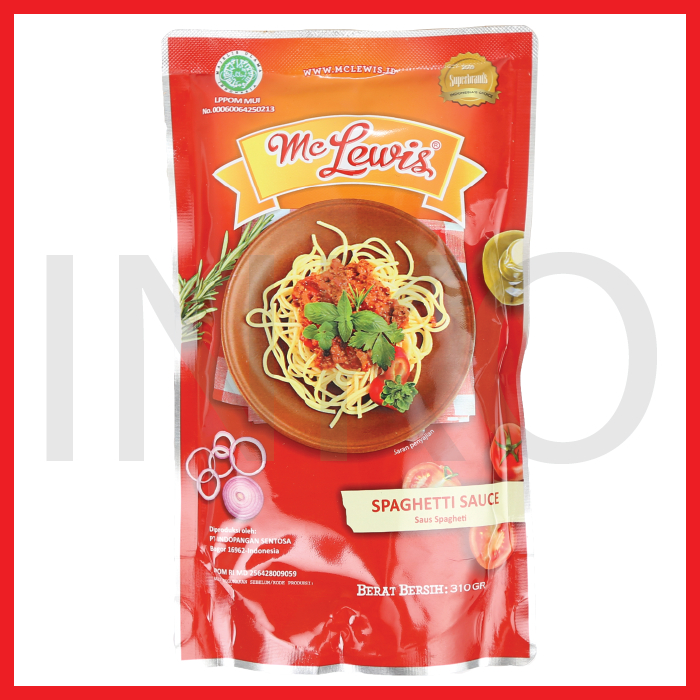 

MC LEWIS SPAGHETTI SAUCE SAUS SPAGHETI 310GR