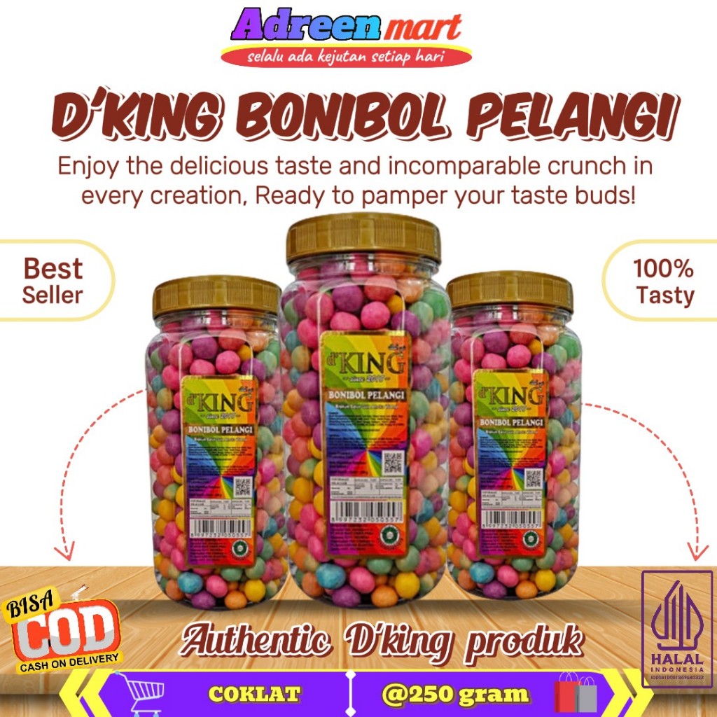 

D'KING BONIBOL PELANGI 250g COKLAT