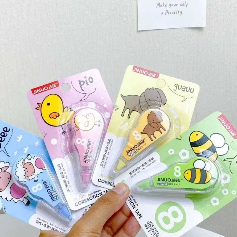 

Tipe X Lucu 8M Correction Tape Students Tipe-X Kertas Mini Karakter TIPEX Roll 8M school stationary.