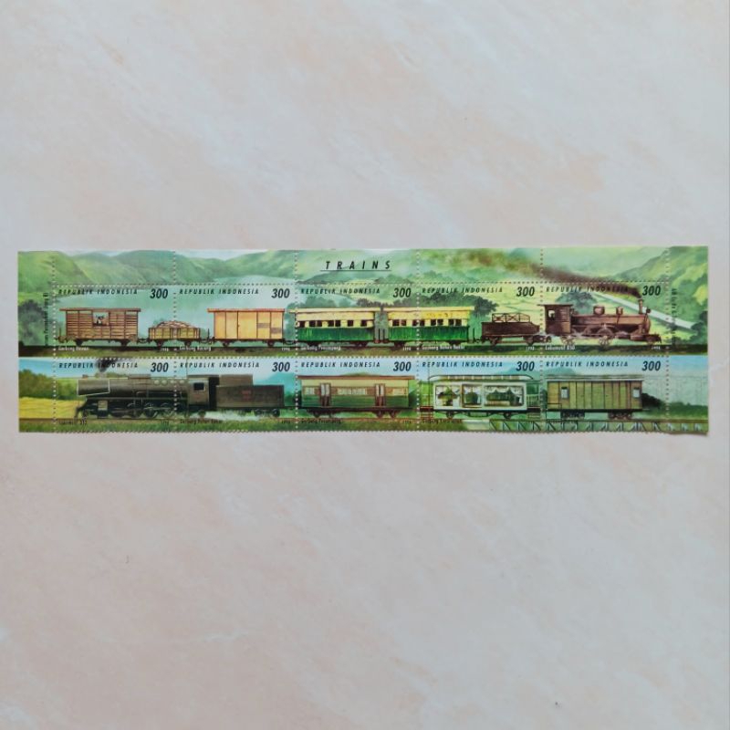 

(BD1) Perangko Indonesia 1998 Kereta Api Set Lengkap 10 pcs Mint