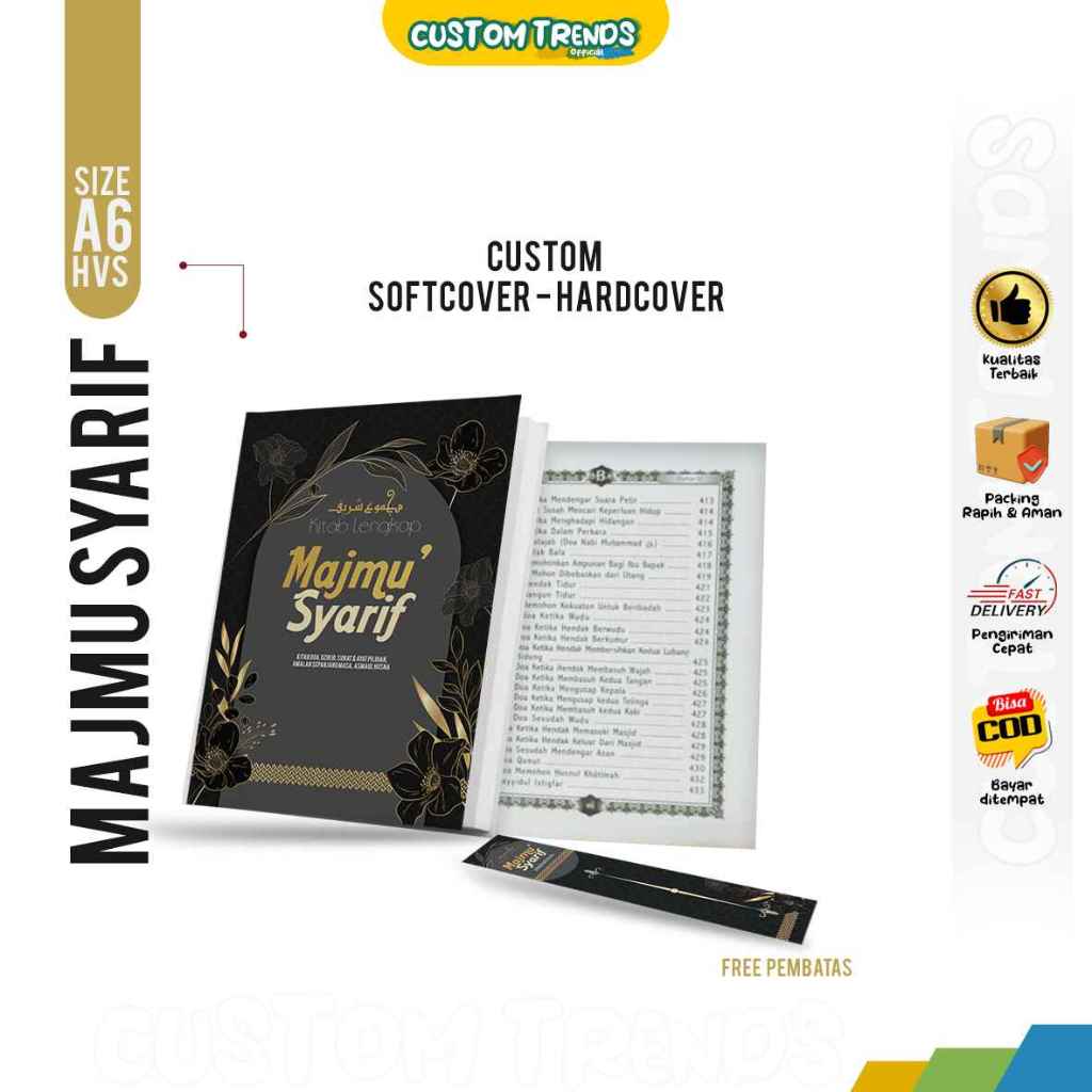 Kitab Lengkap Majmu Syarif Soft Cover Varian Warna, Kitab Doa, Dzikir & Surat-Surat Pilihan Uk. 15,5