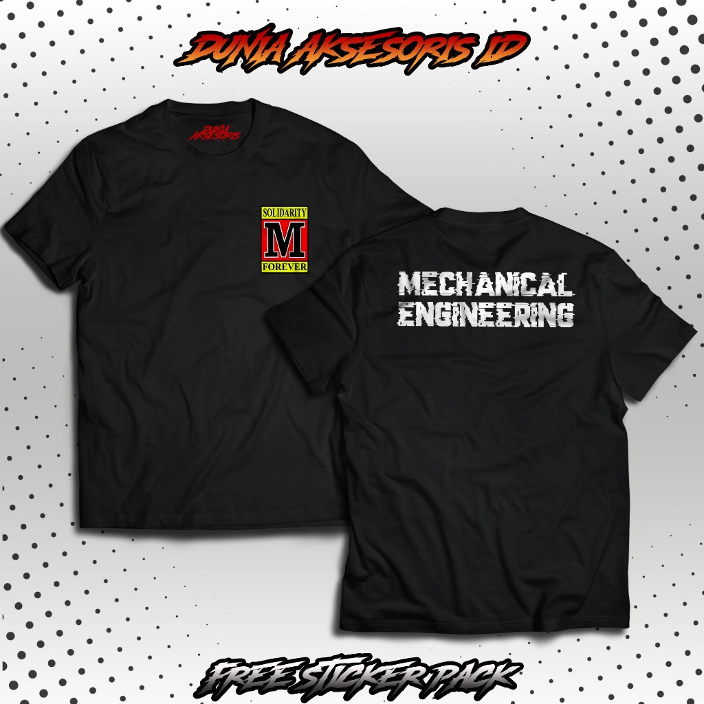 Kaos Mechanical Engineering | Kaos Teknik Mesin  | Kaos M Solidarity Forever | Baju Tshirt M Solver