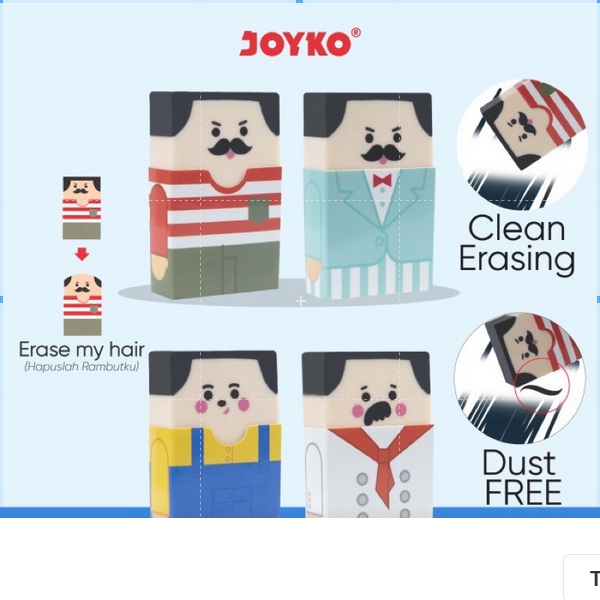 

( 1 PACK ) Eraser Joyko ER-125 Man In Costume 1 PACK ISI 24 BIJI