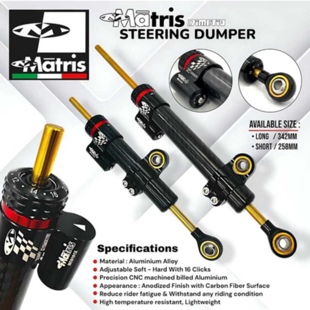 Steering Dumper Matris Stabilizer Steering Dumper Panjang Pendek 16 Klik Matris Stabilizer Matris Or