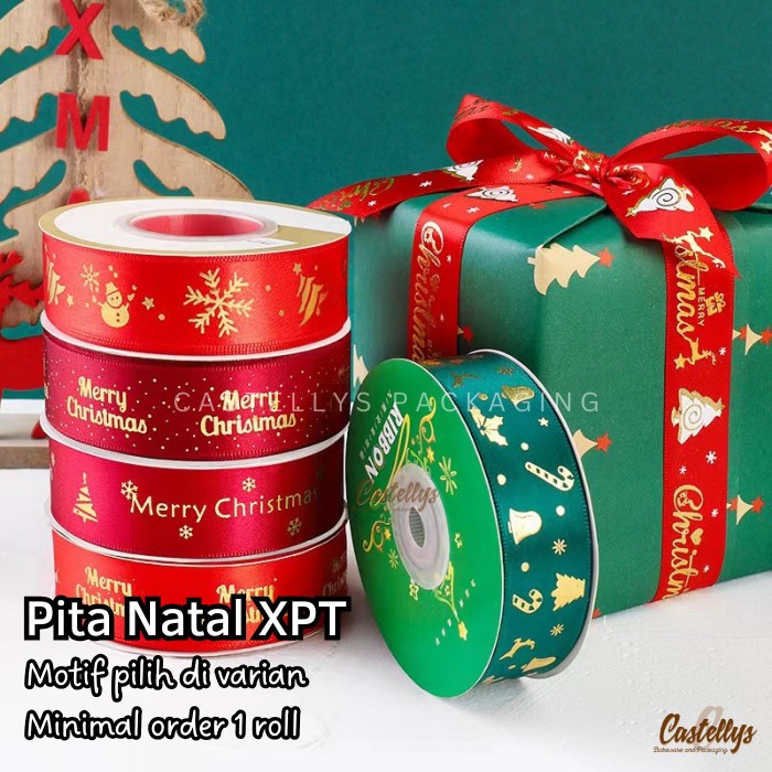 

@=@=@=@=] Pita Merry Christmas XPT Hiasan Box Hampers Hadiah Kado Natal Souvenir