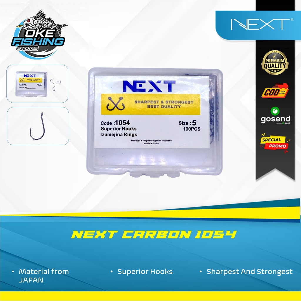 Kotak #100 Mata kail Next Carbon 1054 - Kualitas Terbaik