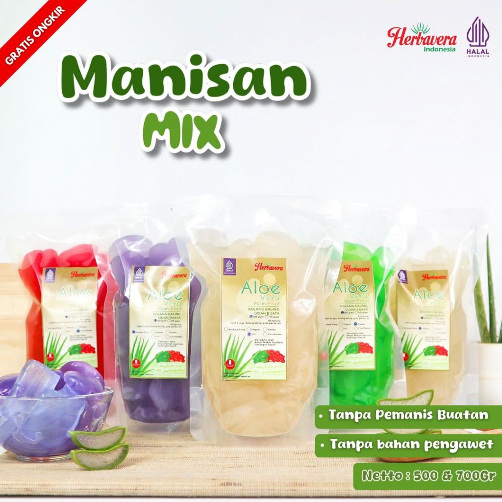 

Aloe Vera Lidah Buaya Kolang Kaling Manisan Mix