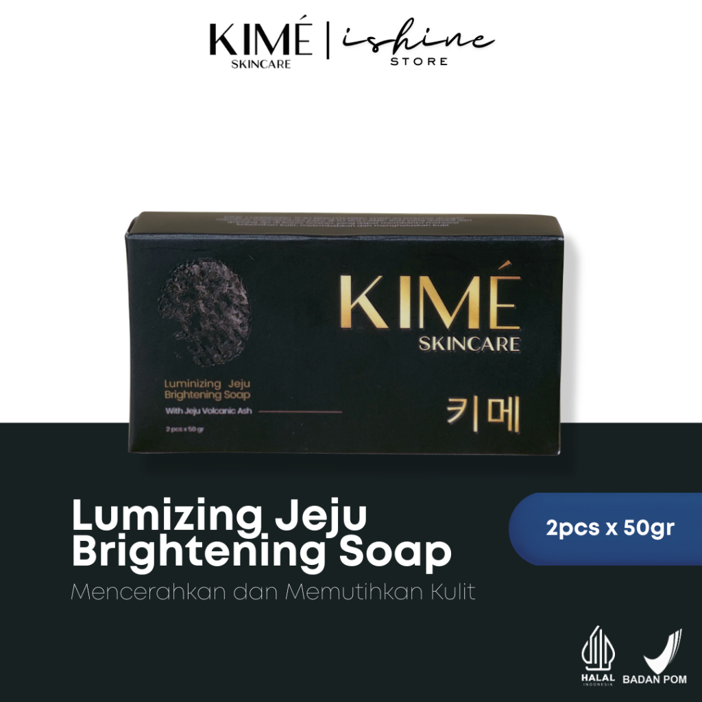 Kime Skincare Luminizing Jeju Charcoal Soap Original Mengatasi Kulit Kusam