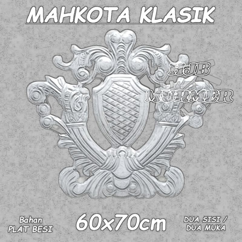 Ornamen Mahkota Klasik Mewah Dua Muka / Hiasan Pagar Besi