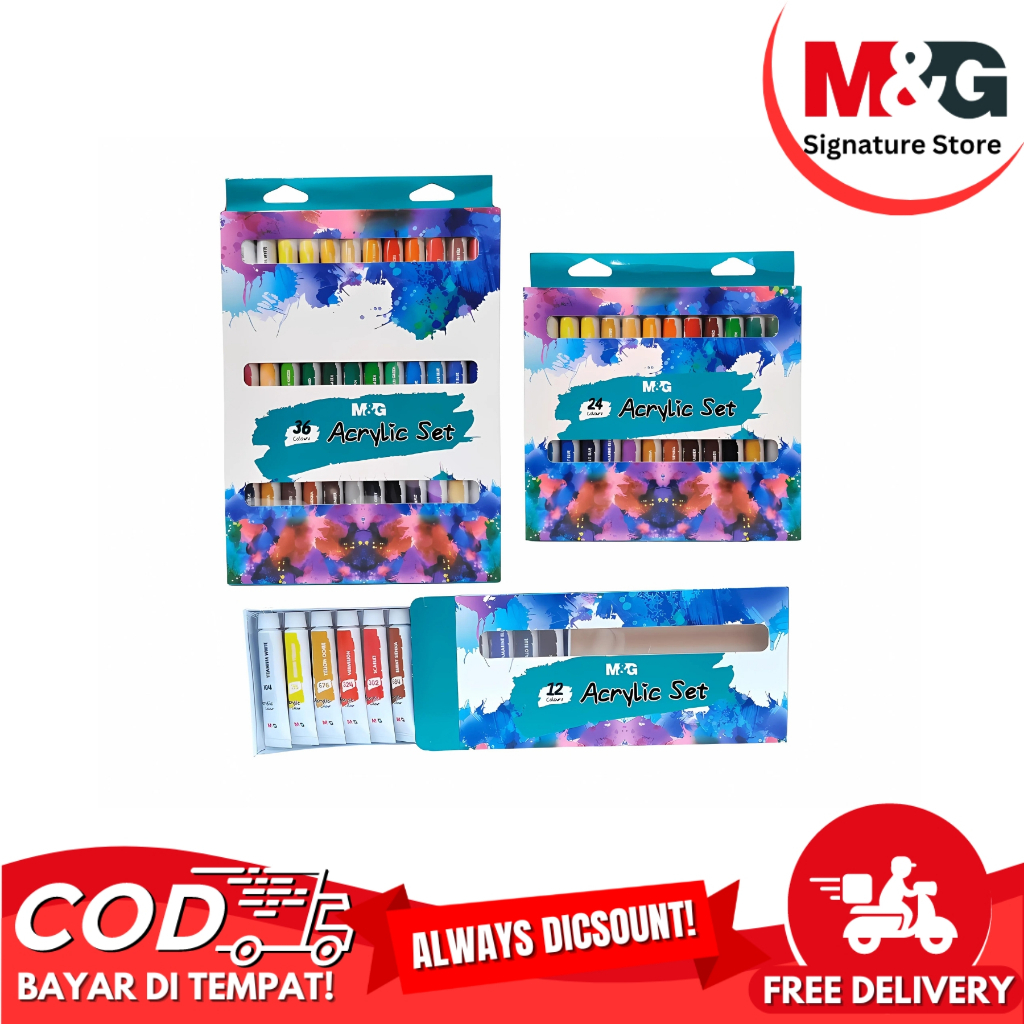 

Cat Akrilik Cat Acrylic M&G 12, 24, 36 #APLN6594 #APLN6595 #APLN6596 Cat Kanvas Permanent All Varian