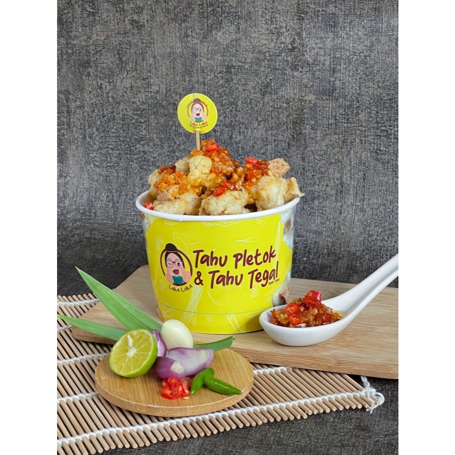 

Tahu Pletok Mini, Tahu Aci Model Mini, sertifikat HALAL Laka Laka Tofu