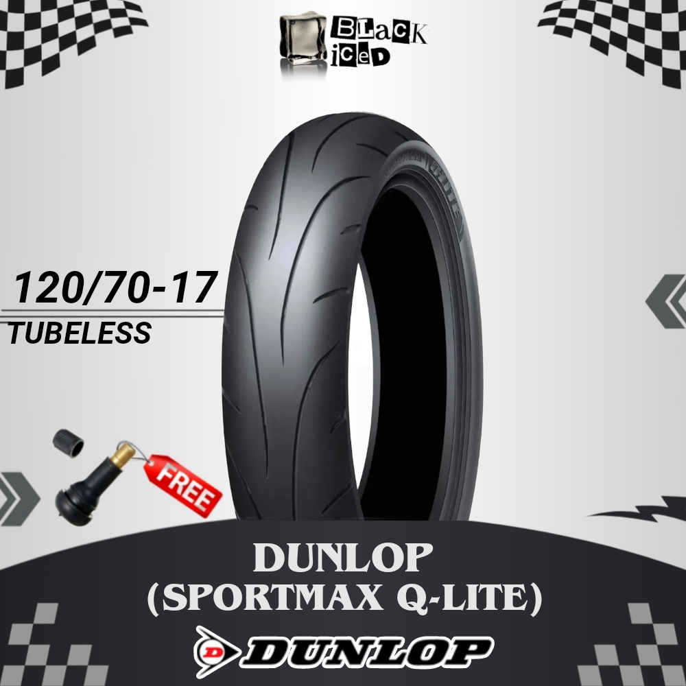 DUNLOP Q-LITE SPORTMAX RING 17 BAN TUBELESS UKURAN 100/80-17 | 110/70-17 | 120/70-17 | 130/70-17 | 1