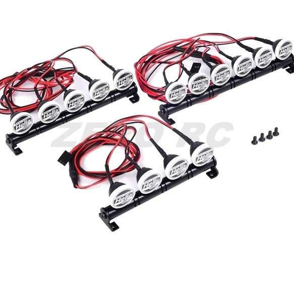 RC Aksesoris Mobil LED Lampu Atap roof Bar bulat Untuk 1/10 RC Crawler Traxxas TRX4 TRX6 SCX10 iii