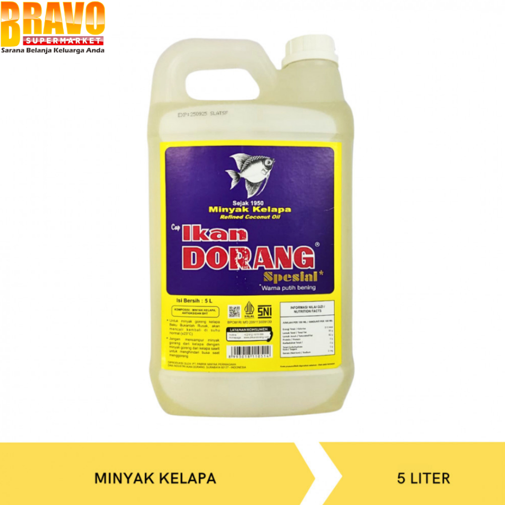 

Bravo Bojonegoro - Ikan Dorang Spesial - Minyak Goreng Kelapa 5 Liter
