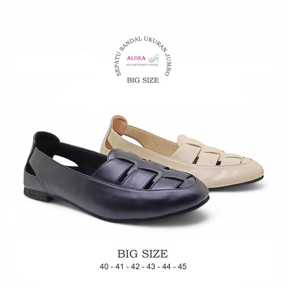 Alona Shoes - Arica | Flat Shoes Big Size 41 42 43 44 45 Sepatu Wanita Ukuran Jumbo Besar