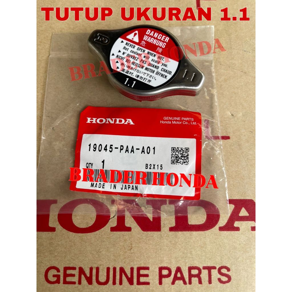 TUTUP COVER CAP UKURAN 1.1 AIR RADIATOR MOBILIO BRIO FREED STREAM JAZZ BRV CITY Z GM GN5 CRV GEN 1 2