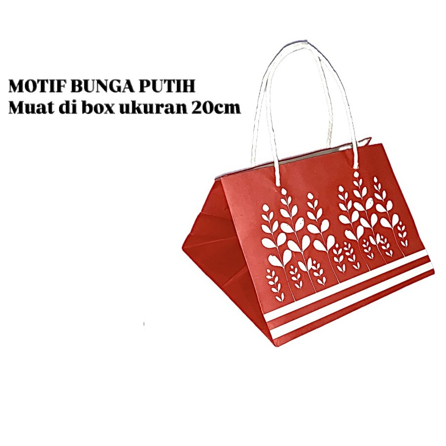 

(10pcs) Paperbag Natal Motif Merah Christmas Ukuran 22x22x12cm Tas Kado Hadiah Tahun Baru