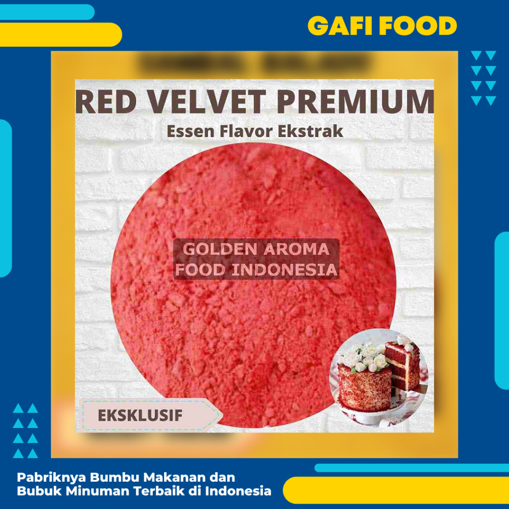 

Bubuk Red Velvet Premium 500gr Pure EFE Essence Flavour Ekstrak 1/2 kg Red Velvet Esen Premium