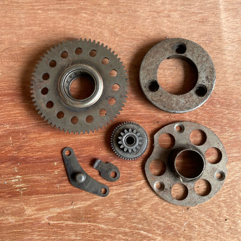 Gear Gigi Double Stater Gigi penghantar dinamo stater set Yamaha fizr Alfa Sigma Original