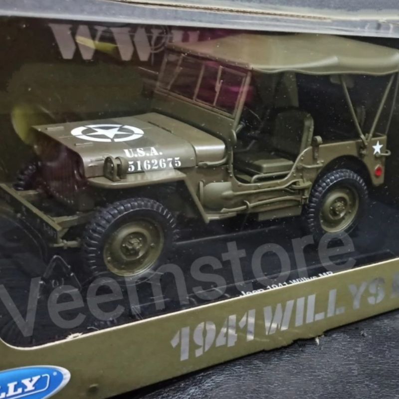 Die Cast 1:18 Jeep Willys MB '1941 [welly] Kap Tertutup