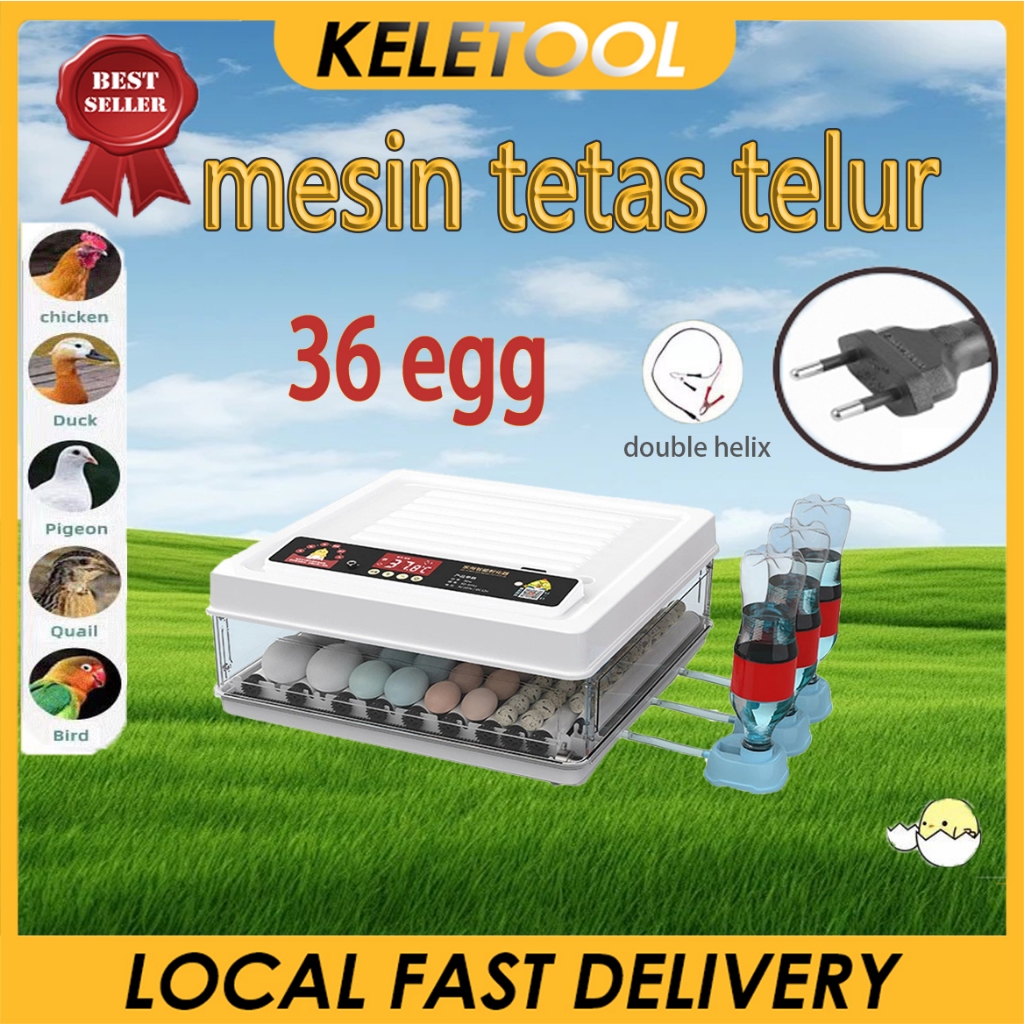 36 Egg Mesin Tetas Telur Smart InCubator Full Otomatis Mesin Alat Penetas Tetas Telur Digital Rak Sp
