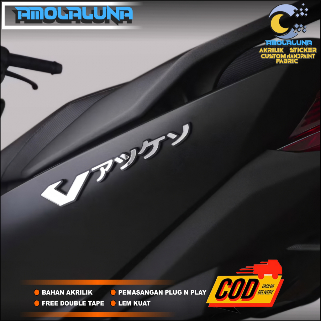 Emblem Vario Stiker  JAPAN Timbul 3D Motor VARIO Emblem Click Vario Emblem Timbul Motor Stiker Vario
