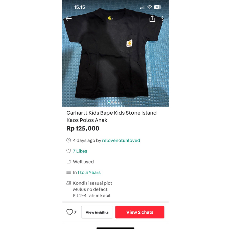 kaos carhartt kids polos