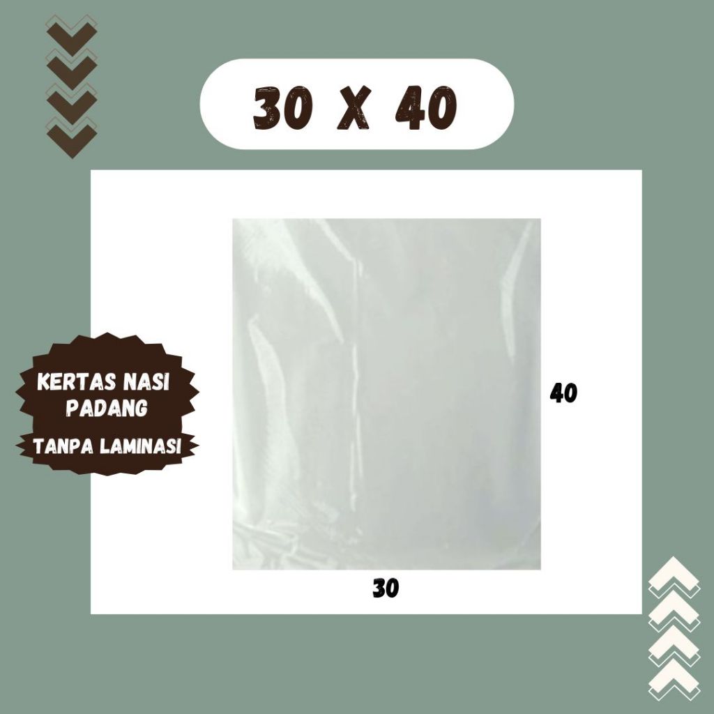 Isi 500 Kertas Bungkus Nasi Padang 30x40 Tanpa Laminasi Kertas Nasi Padang Foodgrade Papperwrap