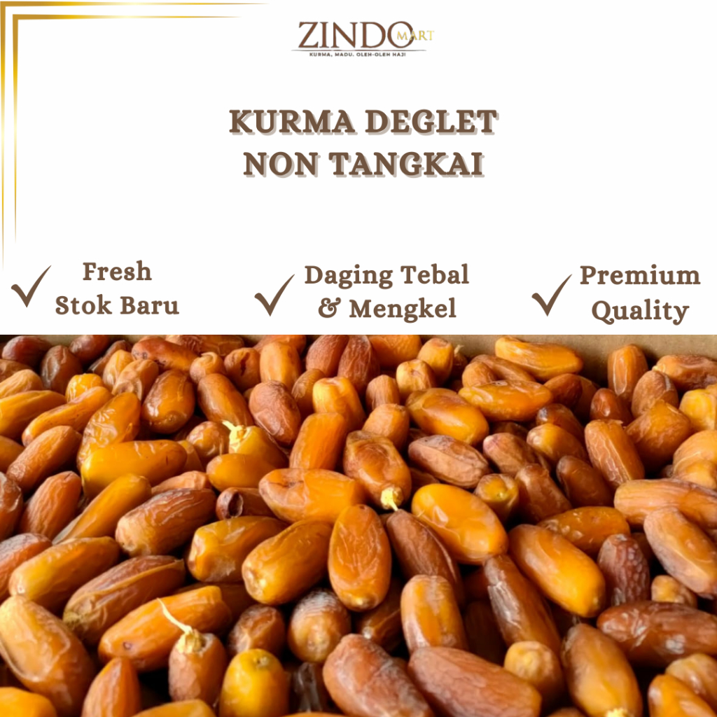 

KURMA DEGLET NON TANGKAI 5KG, 3KG, 1KG, 500GR / OLEH-OLEH HAJI UMROH CEMILAN SEHAT