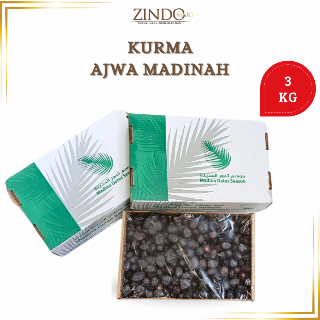 

KURMA AJWA 3KG GRADE A | KURMA NABI | KURMA AJWA MADINA DATES SEASON