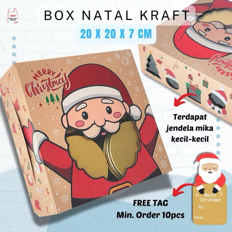 

Box Natal Kue ECER , Kotak Hampers Natal , Box Natal Cookies Merry Christmas / Kotak Nasi Natal