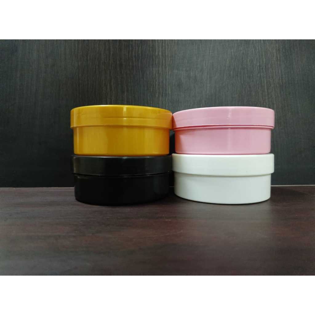 Pot Lulur 250 gram / Pot Jar 250 gram / Pot Pomade 250 gram Warna Putih,Hitam,Pink Muda,Hijau dan Go