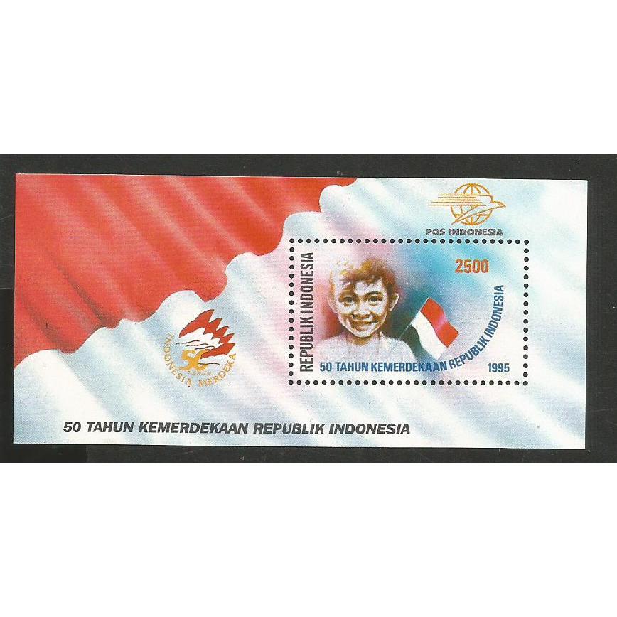 

A 12502 SATU BUAH PRANGKO SS SOUVENIR SHEET TEMA 50 TAHUN KEMERDEKAAN REPUBLIK INDONESIA KONDISI MNH MINT NEVER HINGED