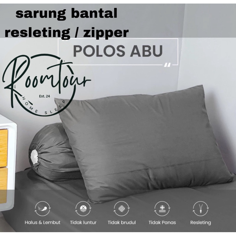 sarung bantal resleting/ sarung bantal polos/ sarung bantal polos resleting/ sarung bantal polos