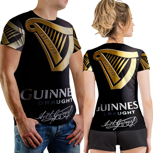 Kaos Pint of Guinness Botol Tshirt Fullprint Bahan Polyester Jersey | Size S M L XL XXL 3XL | PO 3 H