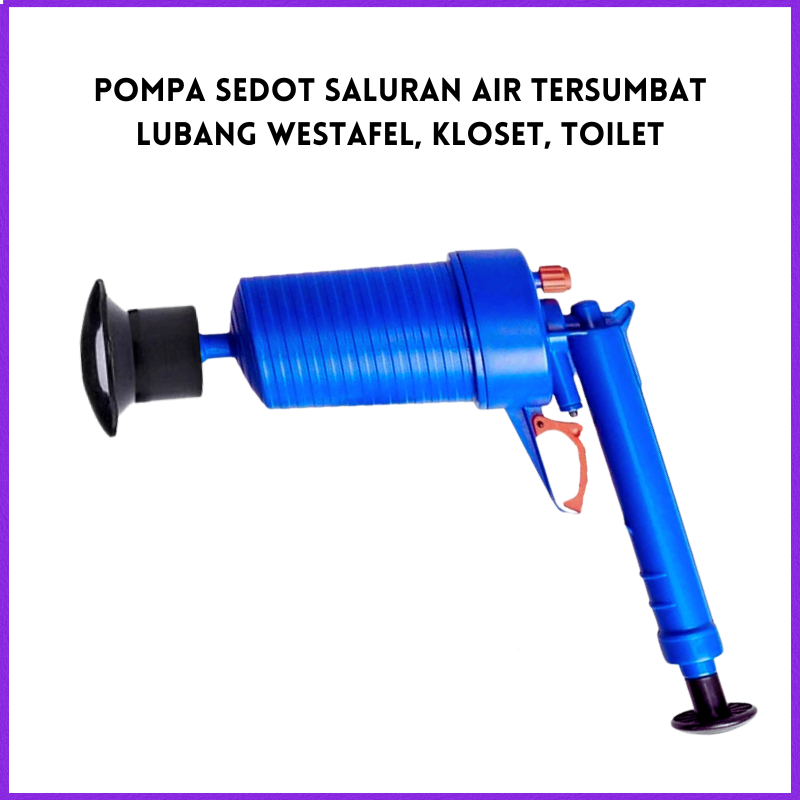 COD Auger Pompa Sedot Saluran WC High Pressure Air Drain Plunger / pompa sedot wc karet / alat pompa