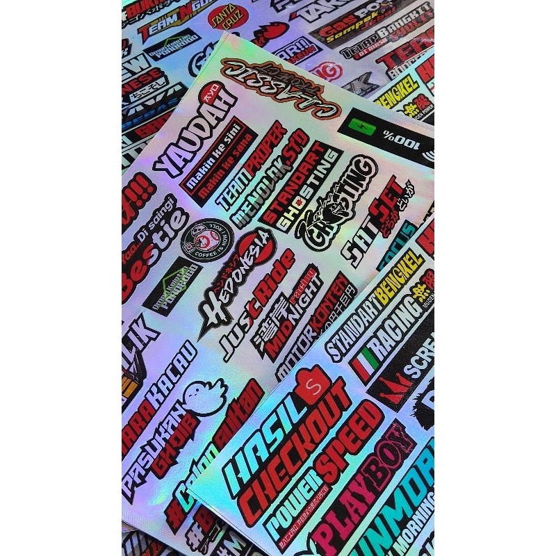 

sticker pack hologram kata kata stiker pack racing cutting