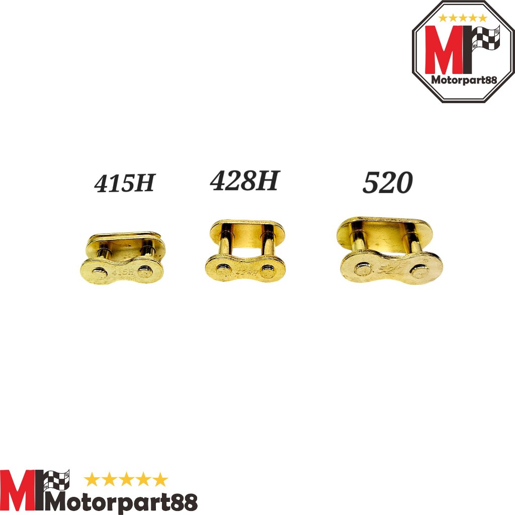 SAMBUNGAN RANTAI kuning GOLD EMAS UKURAN 415H 428H 520