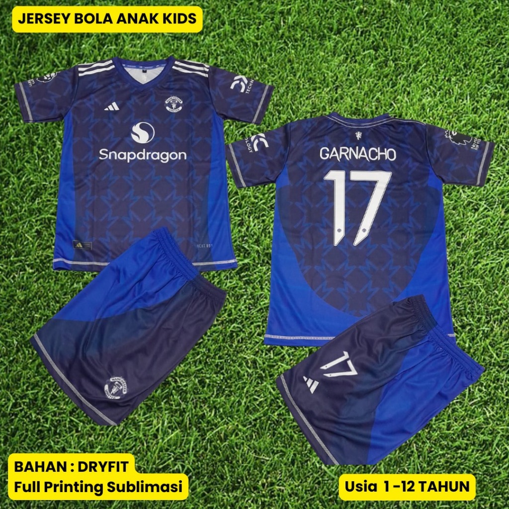 Setelan Baju Bola Anak Manchester United Terbaru Away Tandang Jersey Terbaru Mu Baju Bola Anak